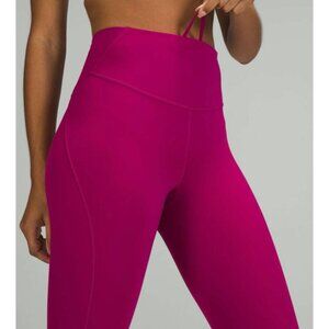 Lululemon Base Pace High-Rise Crop 23" Wild Berry Pink Nulux Size 0